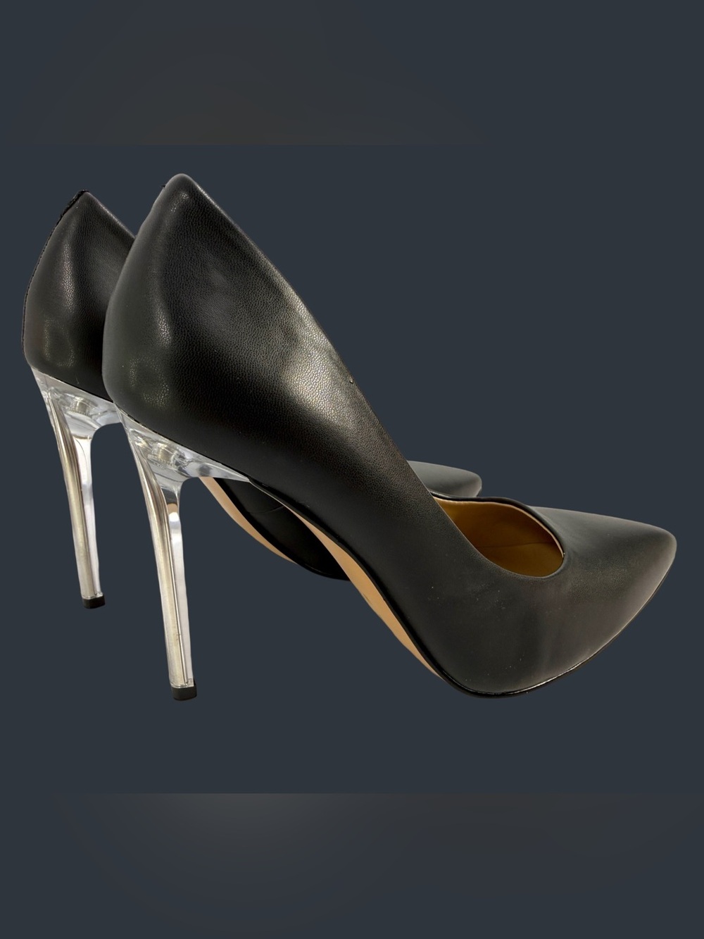 Mix No. 6 Black Pointed-Toe Leather Pumps